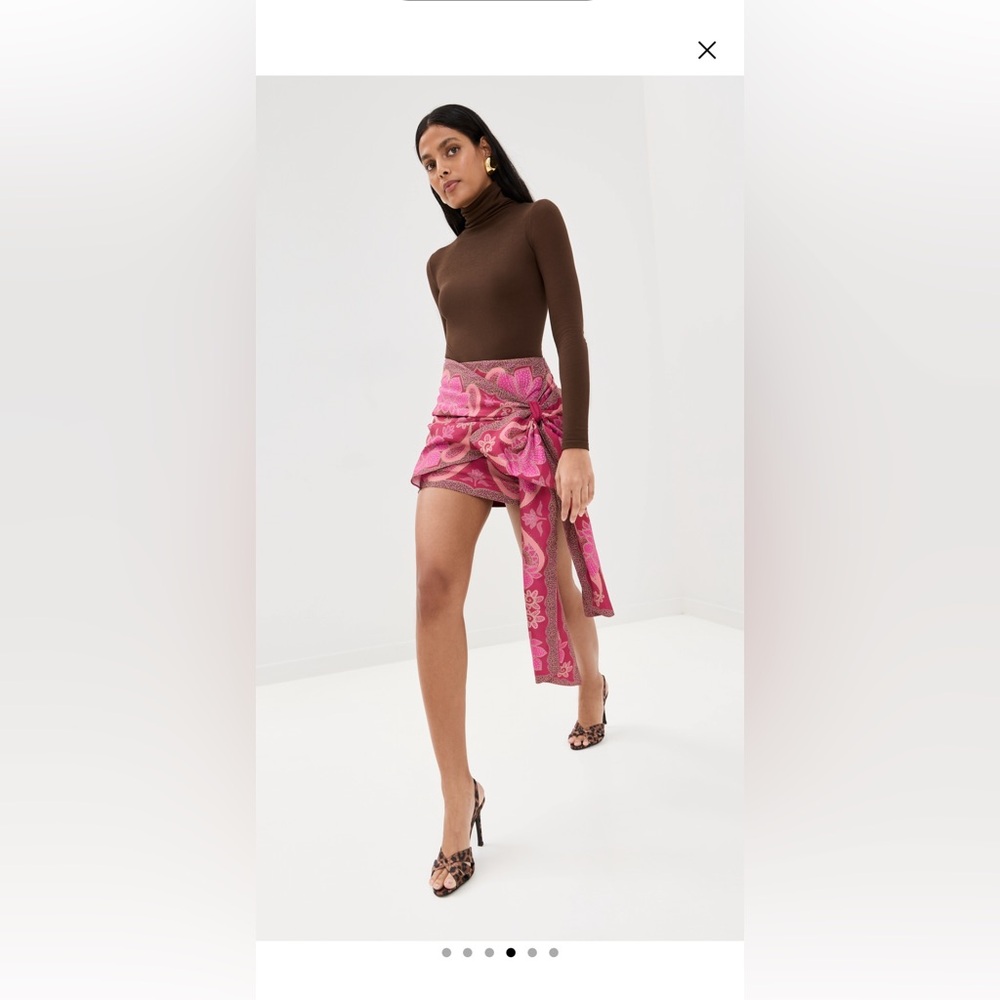 Farm Rio Silk Scarf Mini Skirt
